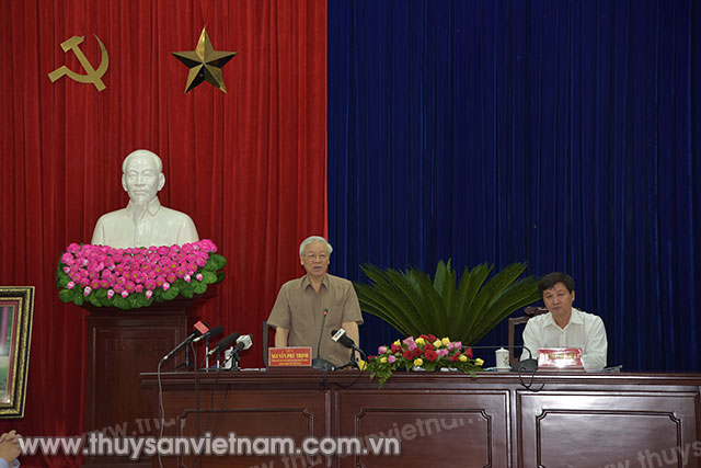 Tổng Bí thư Nguyễn Phú Trọng phát biểu buổi trong gặp mặt tại Bạc Liêu